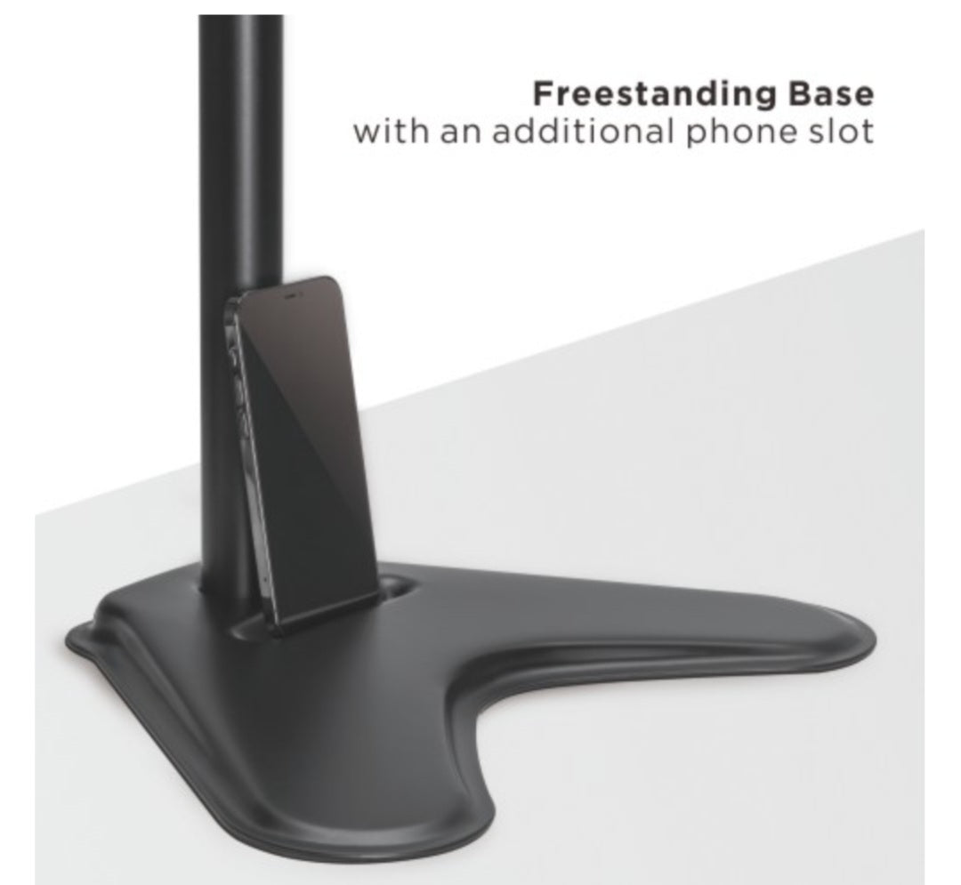 Quad-Monitor Steel Articulating Monitor Desk Stand