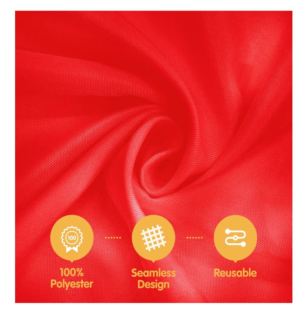 6 Pack Red Round Tablecloths 70 Inch for 30“-48” Tables