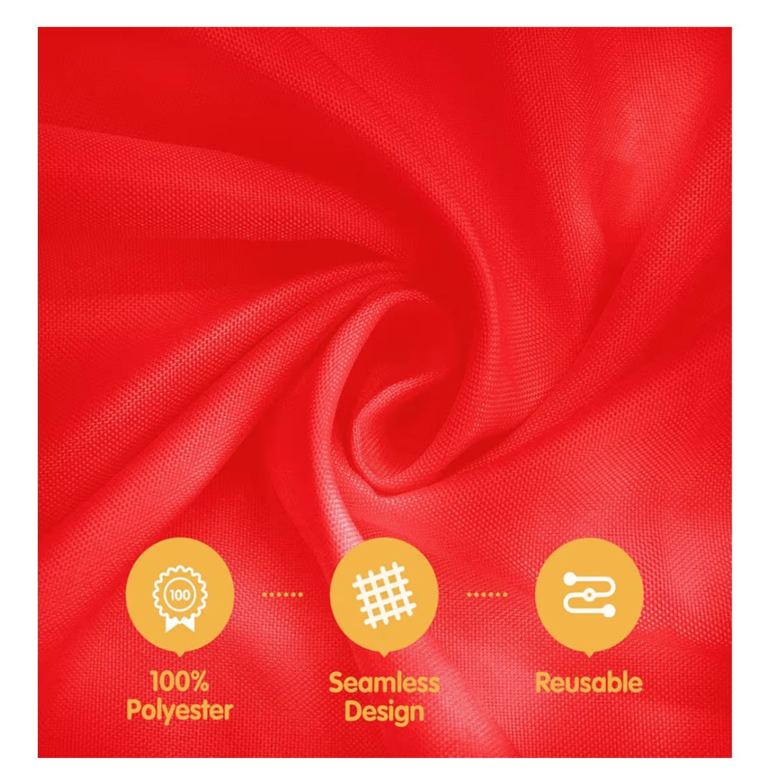 6 Pack Red Round Tablecloths 70 Inch for 30“-48” Tables