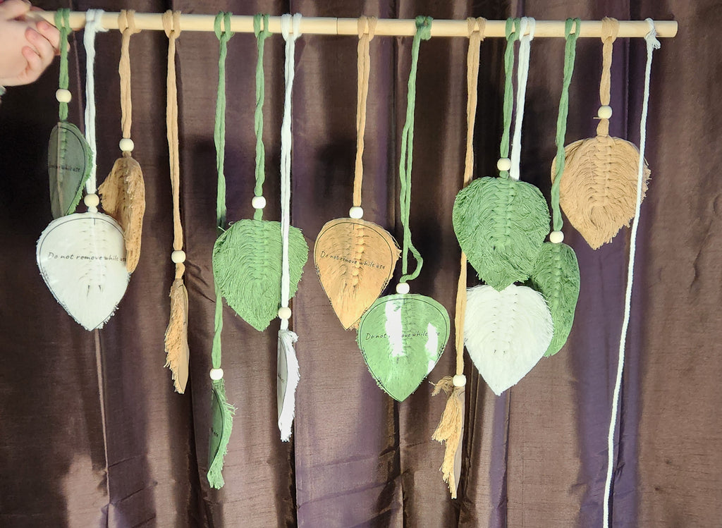 Macrame Wall Hanging Decor Leaves Woven Tapestry