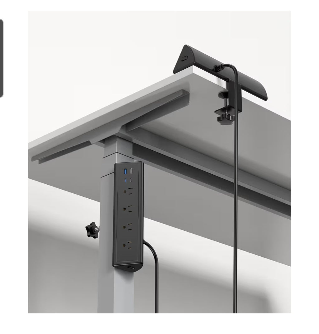 Desk Clamp Power Strip,20W Fast Charging Station,Surge Protector