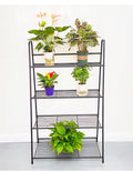 4-Layer Metal Plant Stand, Trapezoidal Stand, Flower Pot Stand for Indoor and Outdoor