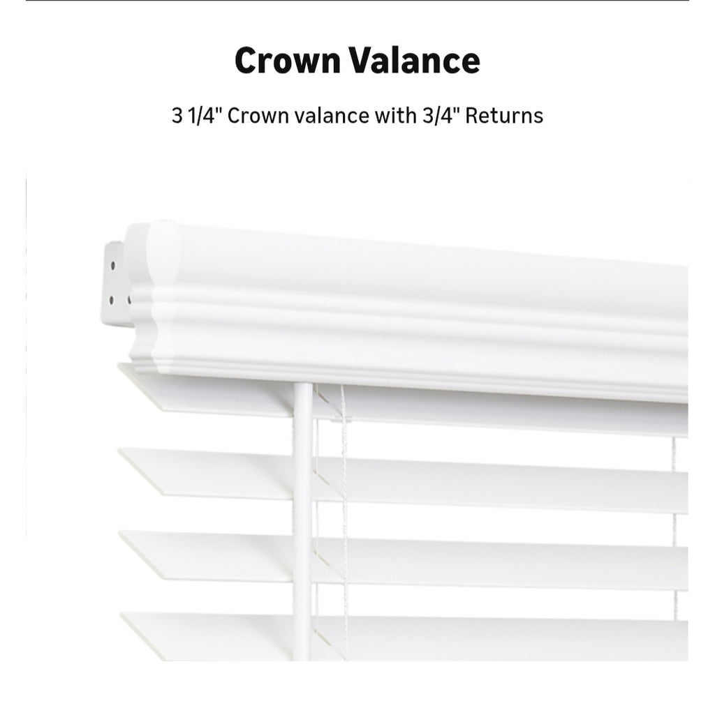 2 Inch Faux Wood Blind, 70" Wide x 60" Long, Bright White