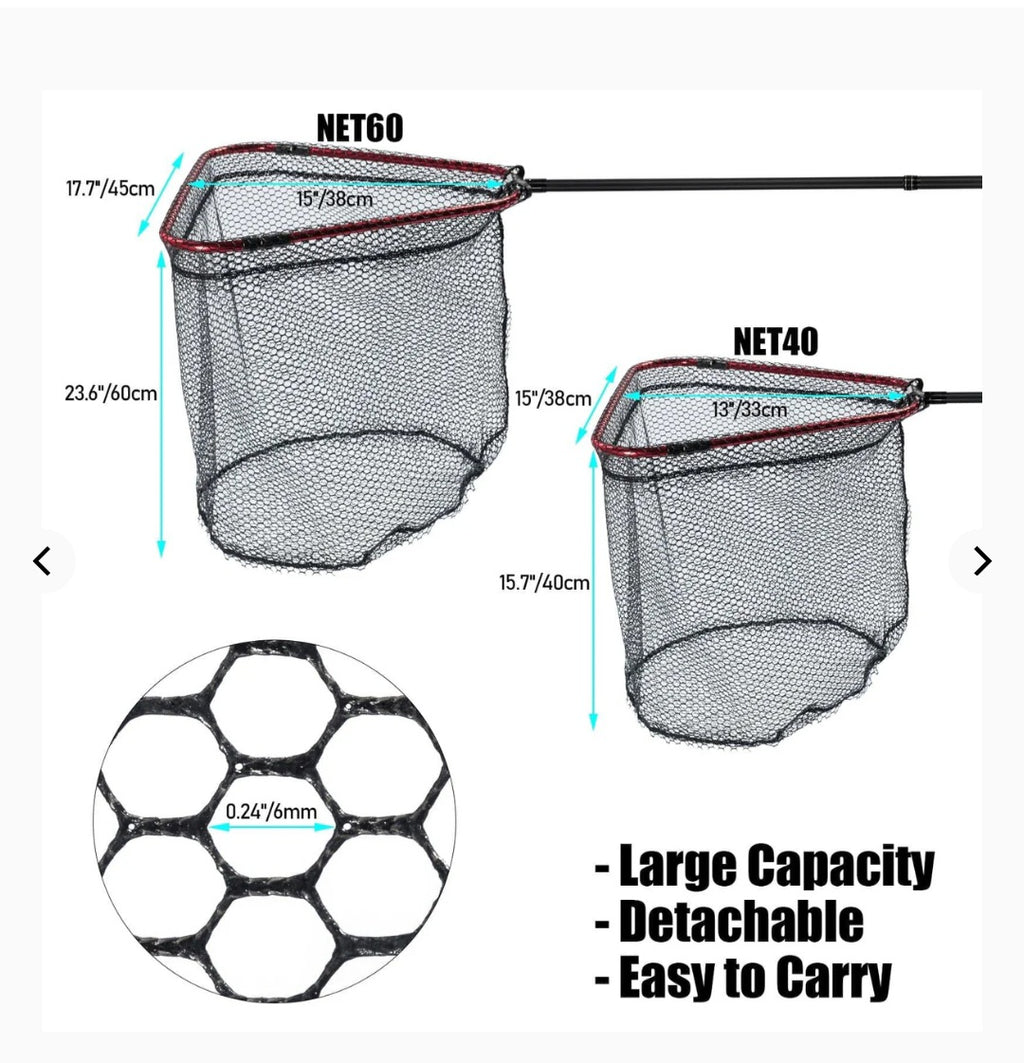 Dr. Fish Telescoping Long Handle Landing Net 8.6ft 9.8ft