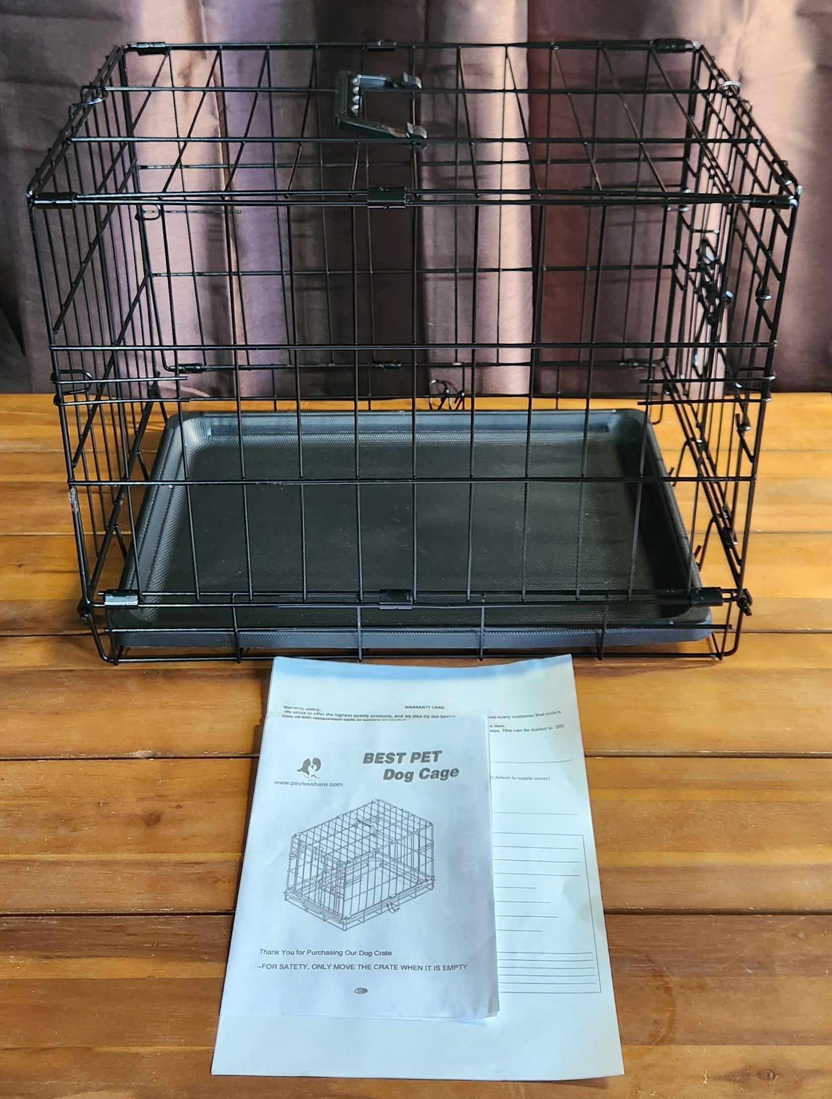 Dog Crate 18" Foldable Metal Kennel,Secure Slide-Bolt Latches