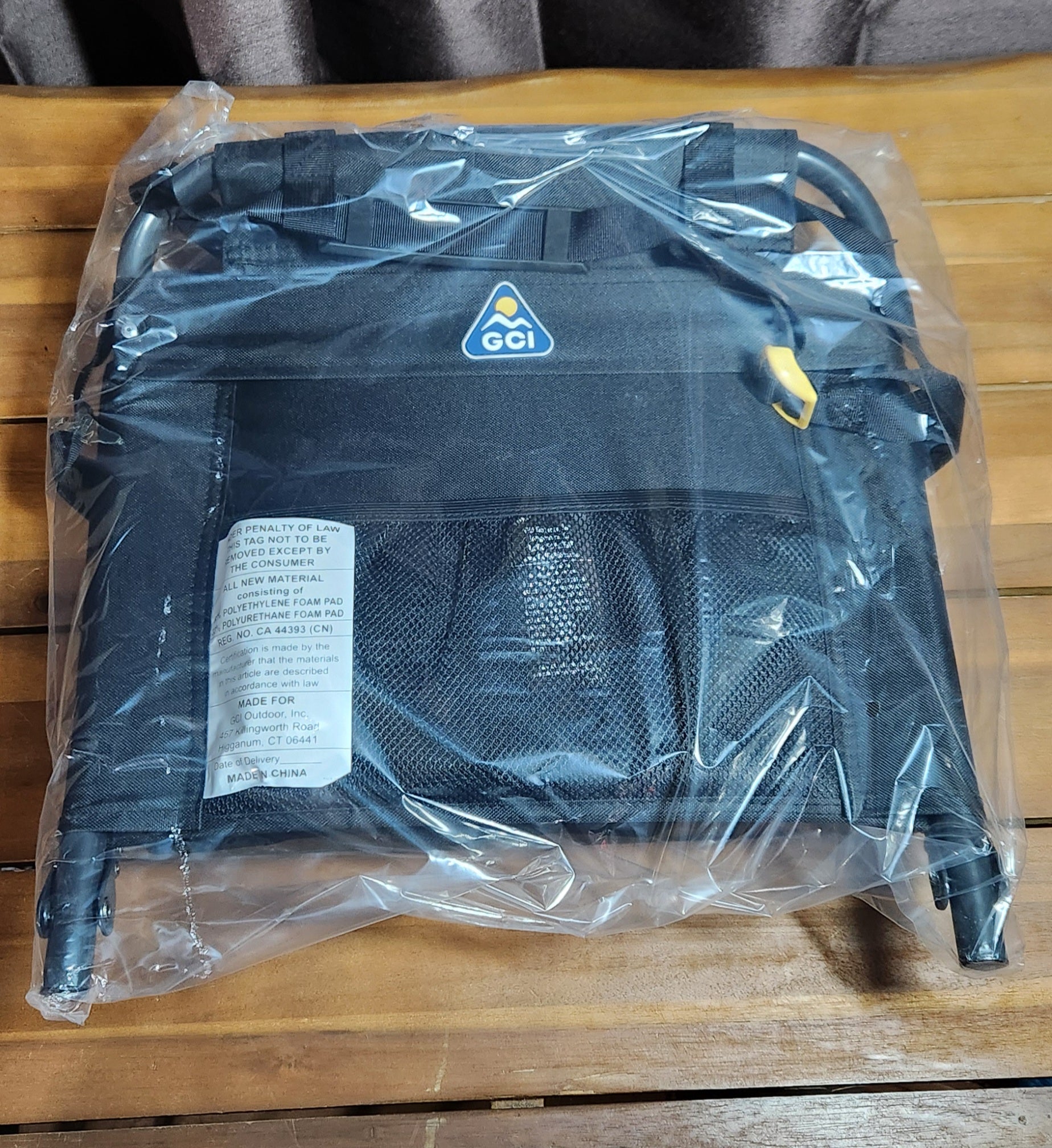 Outdoor BleacherBack Lumbar Stadium Chair With Padded Backrest- BLACK