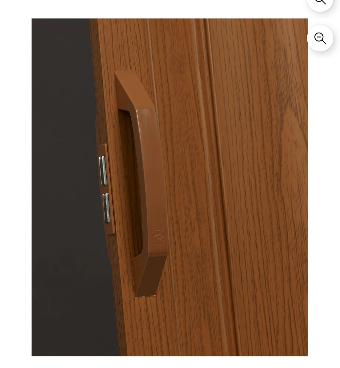 36 in. x 80 in. Fruitwood Vinyl Accordion Folding Door with Hardware Trimmable