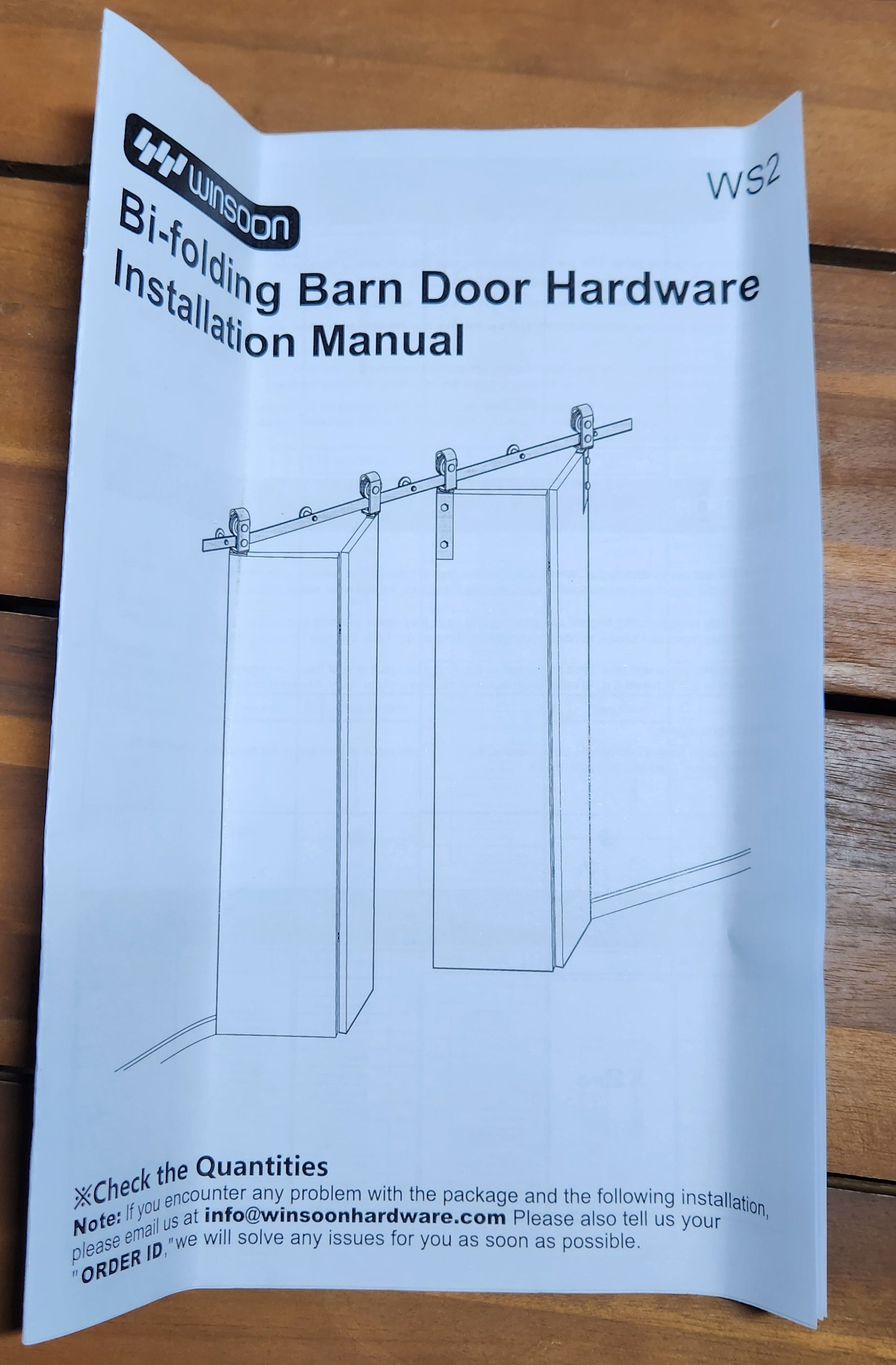 Bifold Barn Door Hardware Kit for Closet: 60" Track Folding System- Door NOT Included