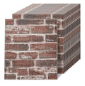 3D Faux Brick Wall Panels Peel and Stick in Red White, 40 PCS XPE Foam 3D Wallpaper