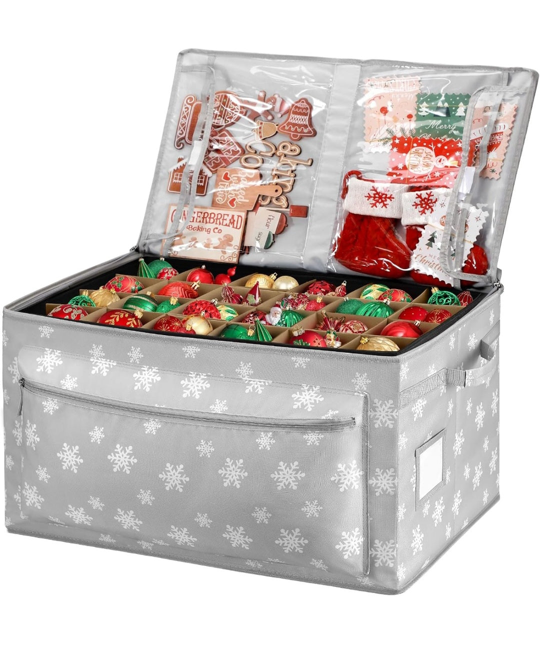 Christmas Ornament Storage Box - Holds Up to 72 of 4" Ornaments