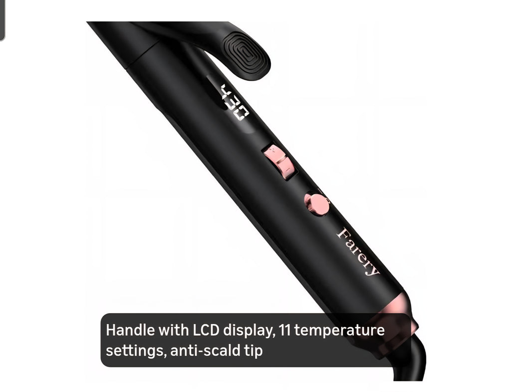 Long Barrel Curling Iron 1 1/4 inch, 1.25 Inch Curling Iron for Long Hair, Infused Argan Oil & Keratin