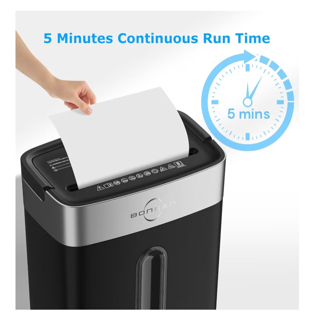 Shredder for Home Office, 4 Gallons 8-Sheet Cross Cut Credit Card Shredder
