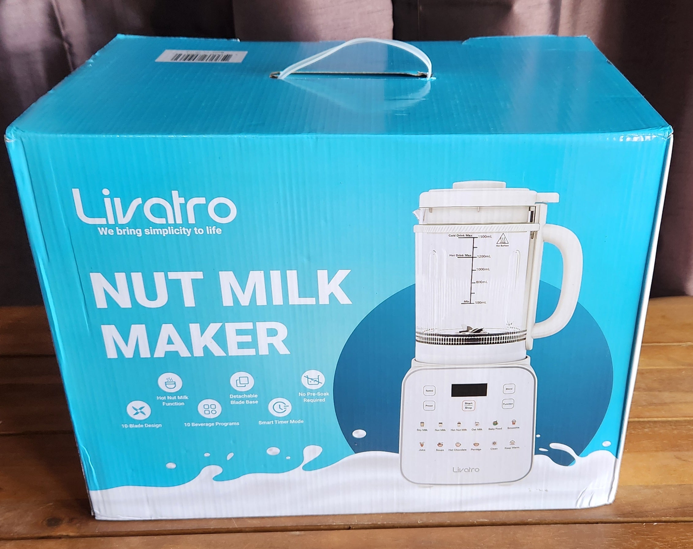 Nut Milk Maker: 12-in-1 Automatic Soy Milk Maker Homemade Juice, Almond, Oat Milks for Plant-Based Milks, 24H Delay Start/Keep Warm/Auto-Clean/Safety Lock