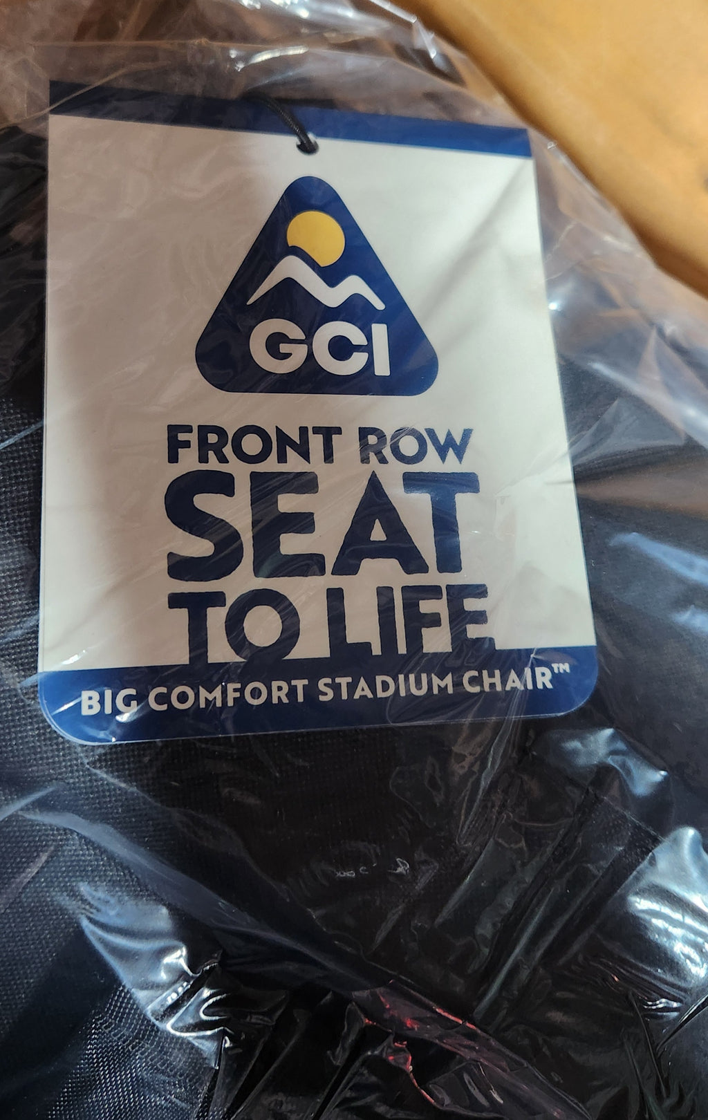 Outdoor BleacherBack Lumbar Stadium Chair With Padded Backrest- BLACK