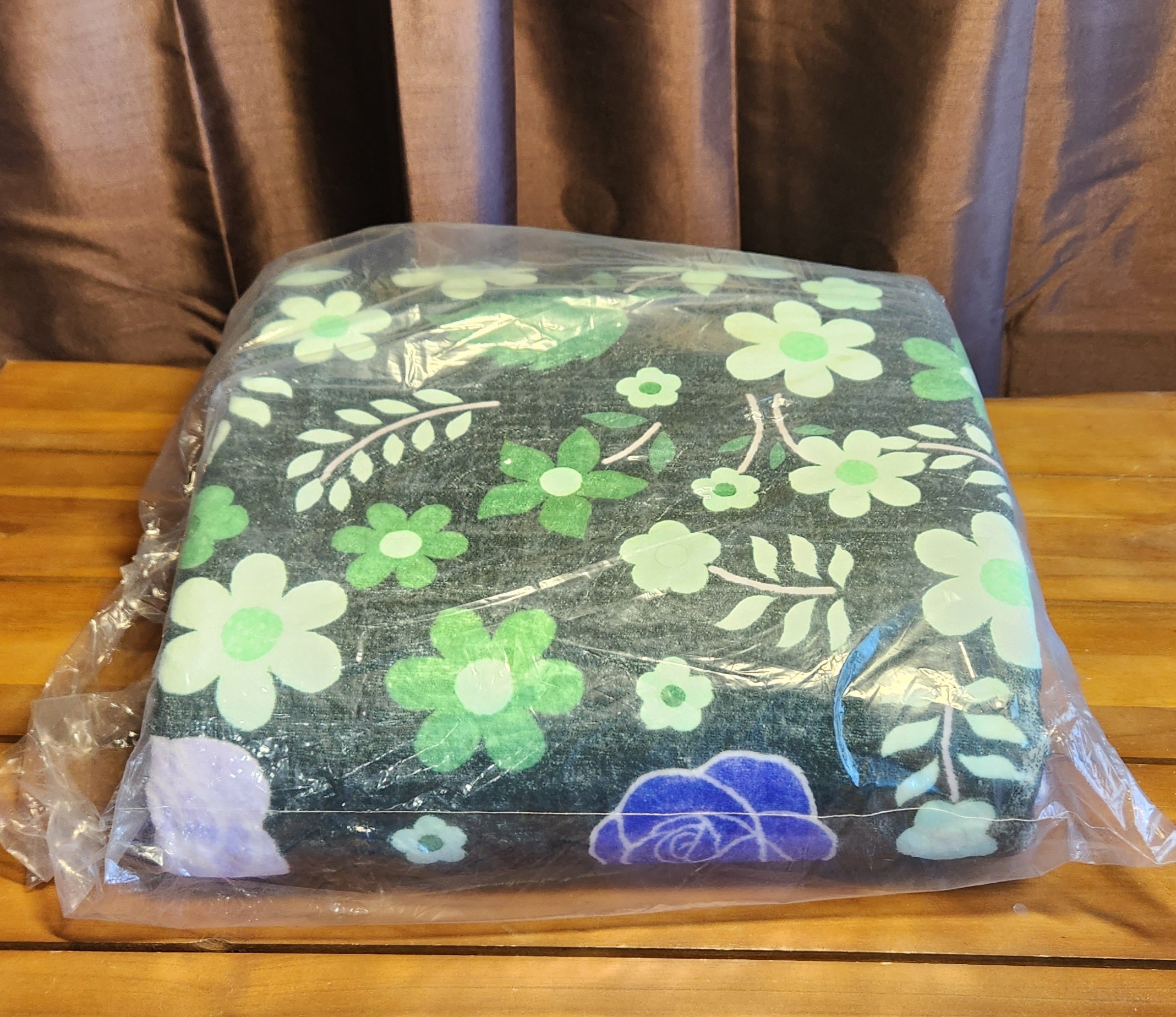 Green Area Rug 5'x7' Washable for Living Room, Low Pile Non-Slip Vintage Printed Rug