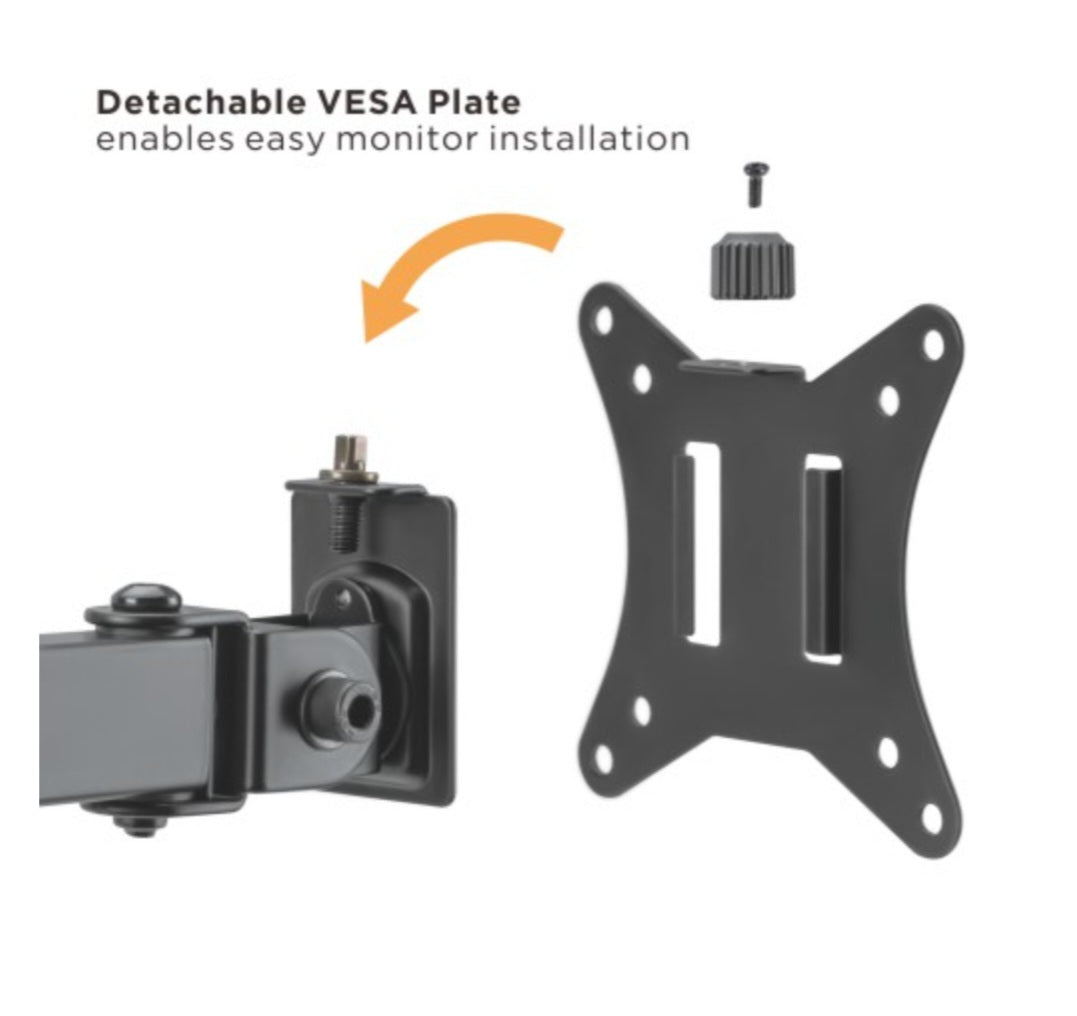 Quad-Monitor Steel Articulating Monitor Desk Stand