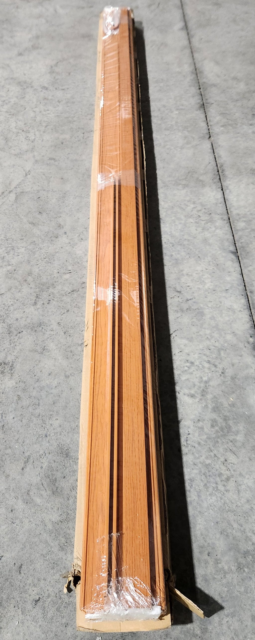 36 in. x 80 in. Fruitwood Vinyl Accordion Folding Door with Hardware Trimmable