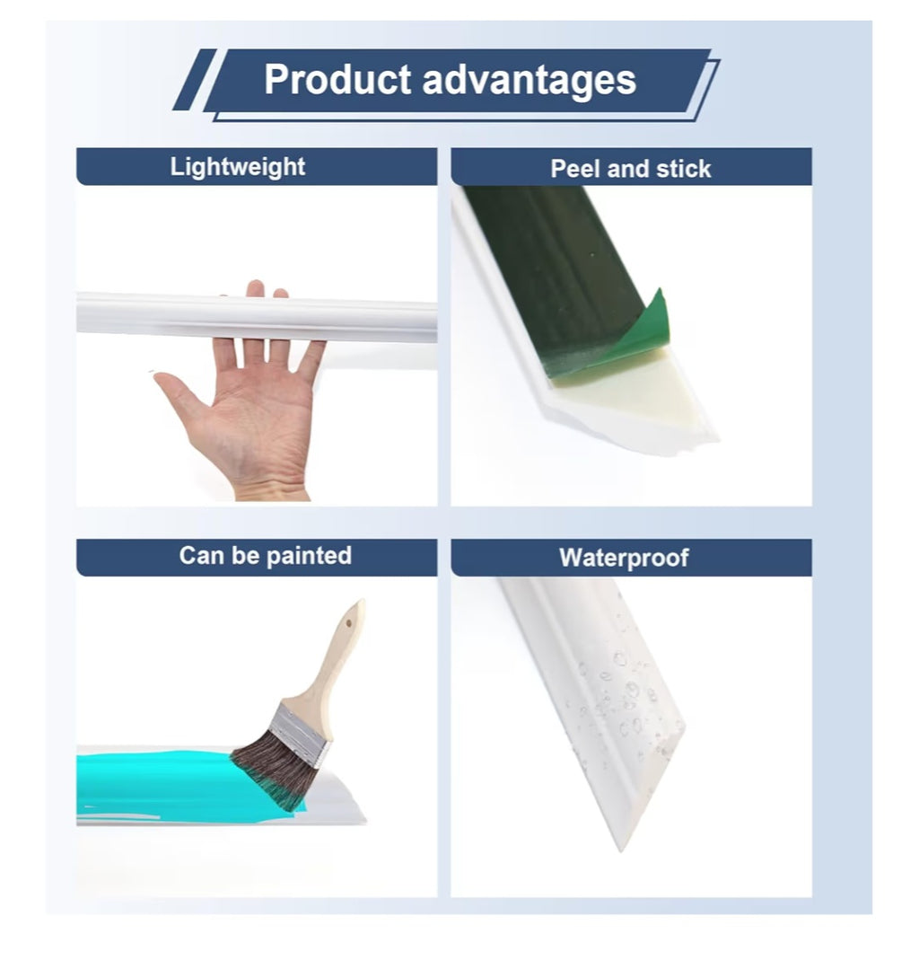 Peel and Stick Wall Molding Kit 6-Frame Premade, Ready-to-Assemble Wall Moulding Panel Frame