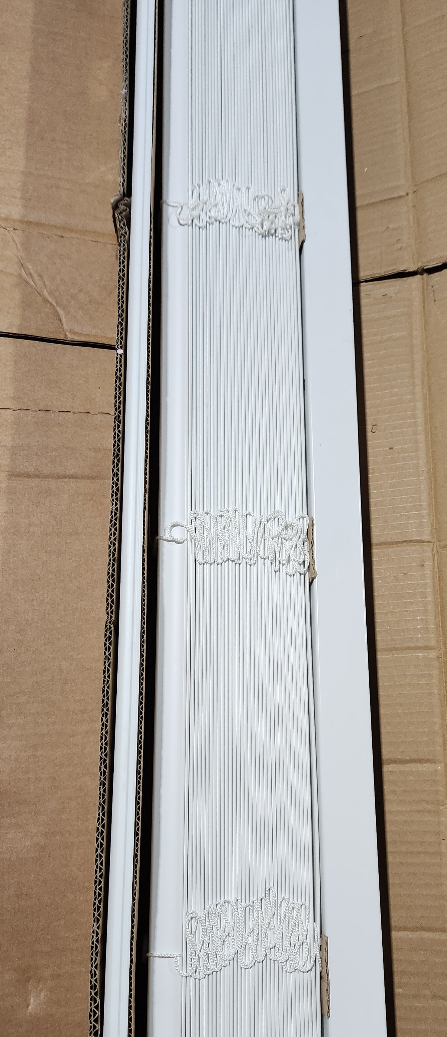 2 Inch Faux Wood Blind, 70" Wide x 60" Long, Bright White