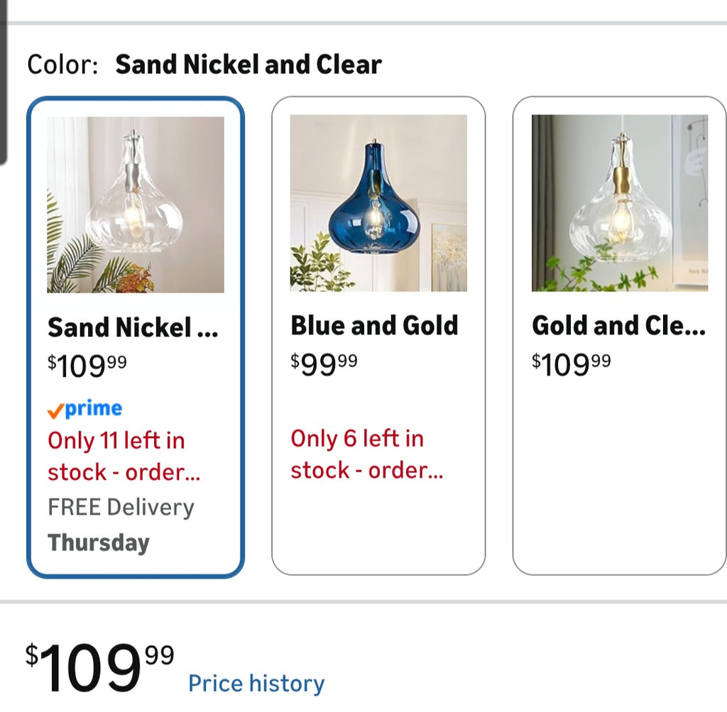 Modern Glass Pendant Light