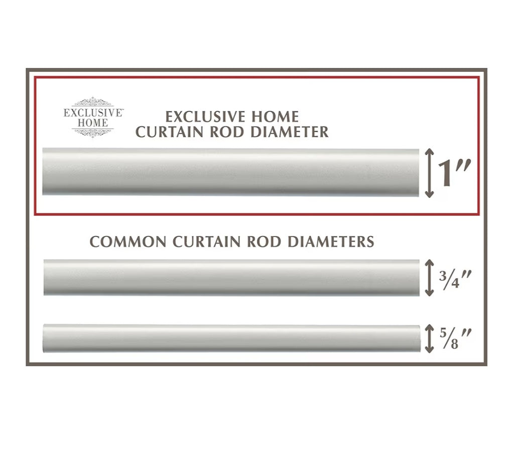 Torch 1" Curtain Rod and Coordinating Finial Set, Matte Silver, Adjustable 36"-72"