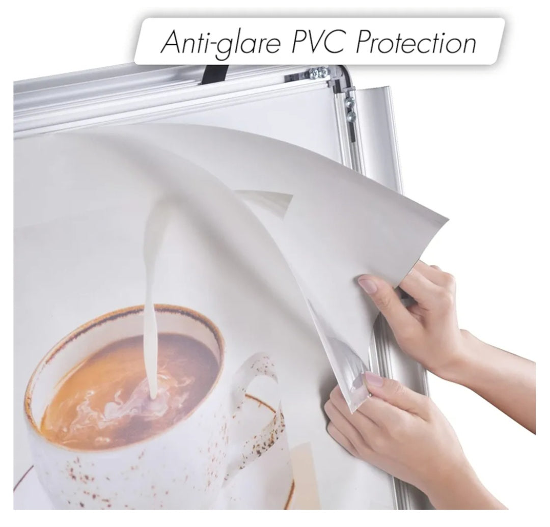 Snap Open A-Frame Sidewalk Sign 34” X 24”, Aluminum Front Load Poster Holder for A1 Size, Magnetic Double Sided Sandwich Board Dry Erase Surface