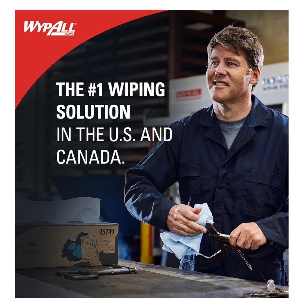 Wypall PowerClean L40 Cloths Extra Absorbent, Quarterfold, Bulk Paper Wipers, White (18 Packs of 56 Sheets, 1,008 Sheet Total)