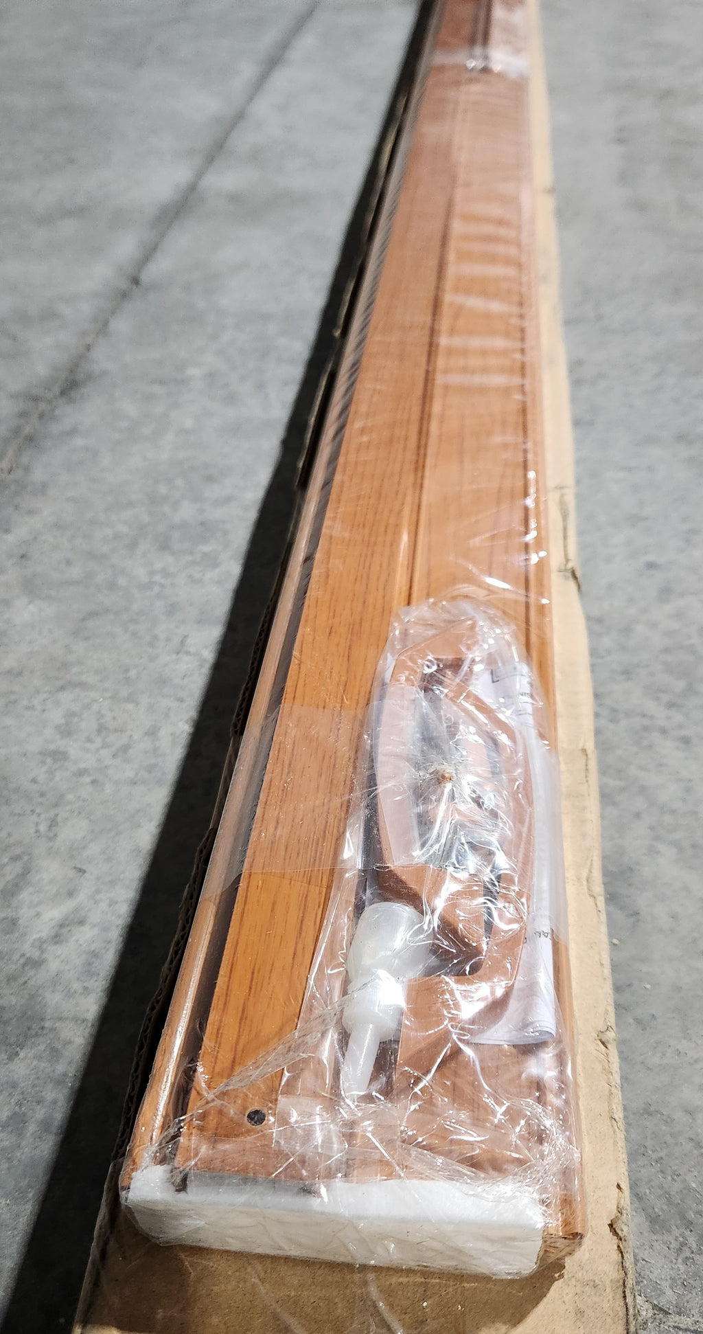 36 in. x 80 in. Fruitwood Vinyl Accordion Folding Door with Hardware Trimmable