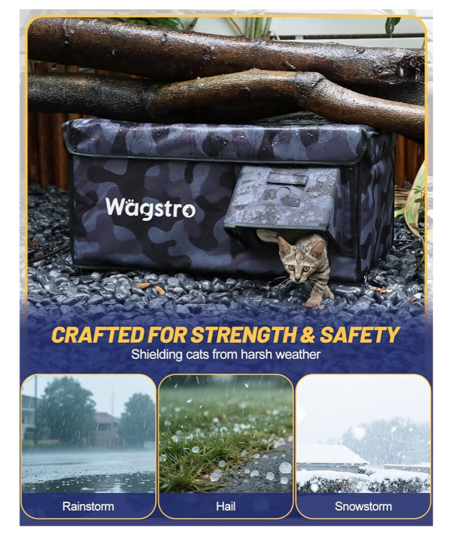 Heated Cat House for Outside or Indoors, Waterproof