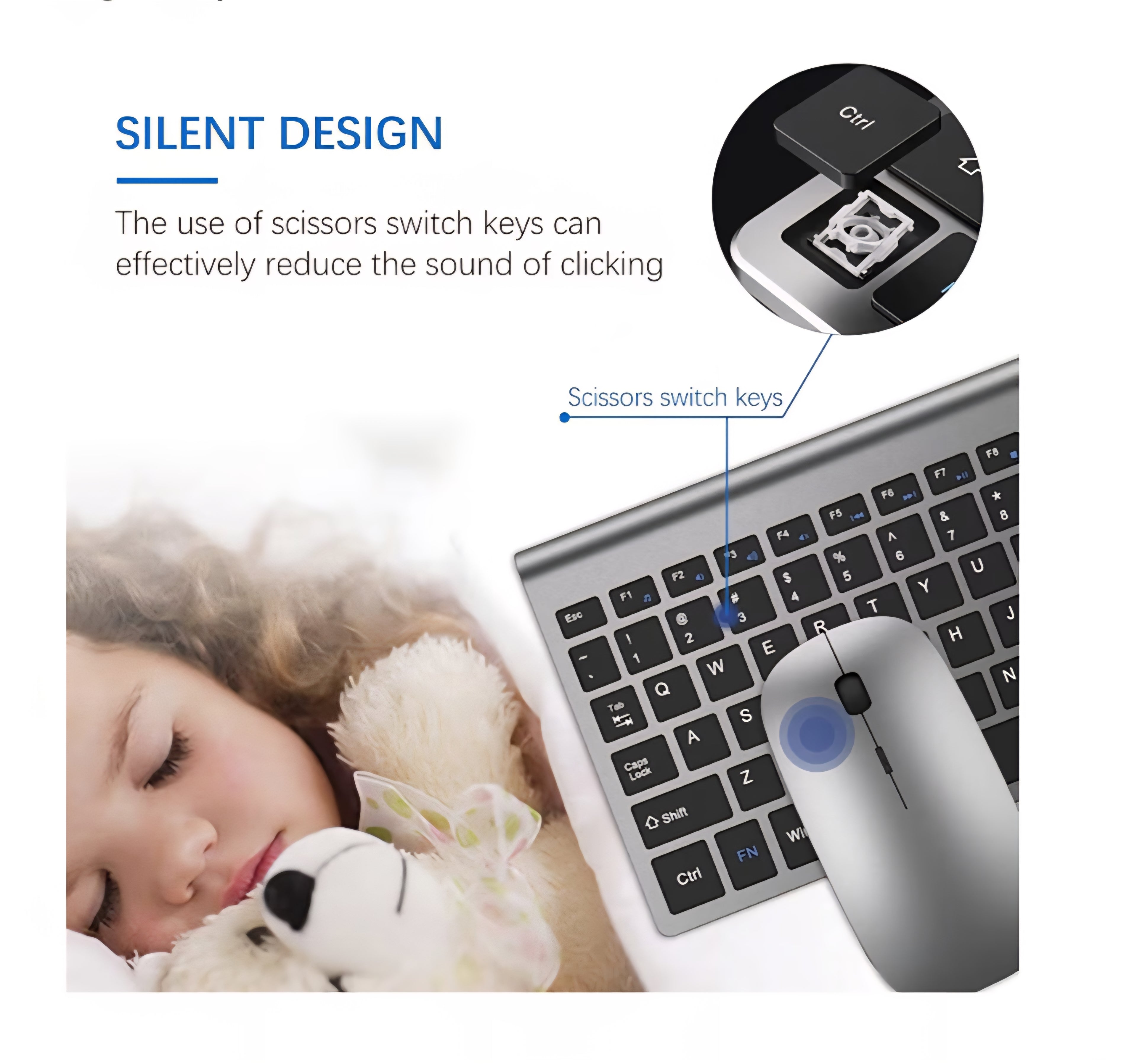 Wireless Keyboard and Mouse Ultra Slim Combo