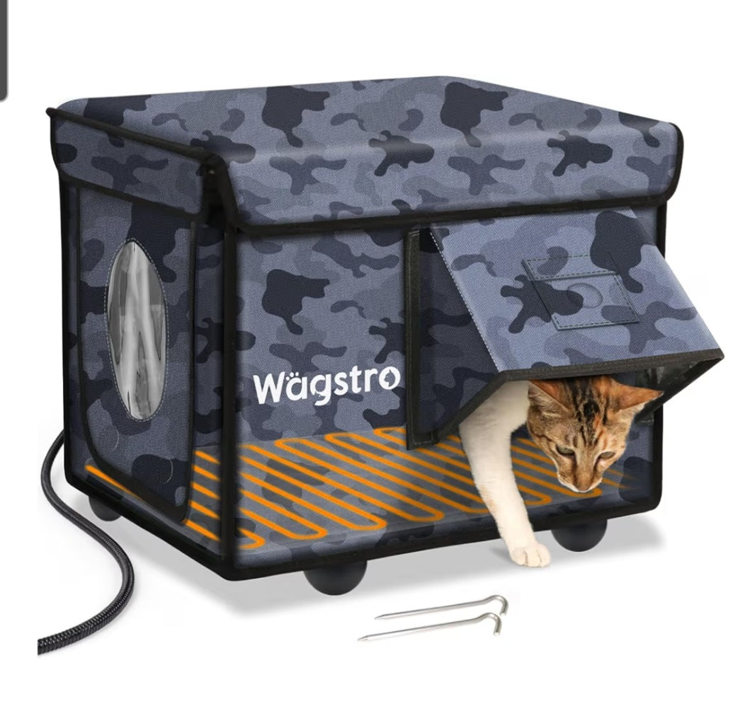 Heated Cat House for Outside or Indoors, Waterproof