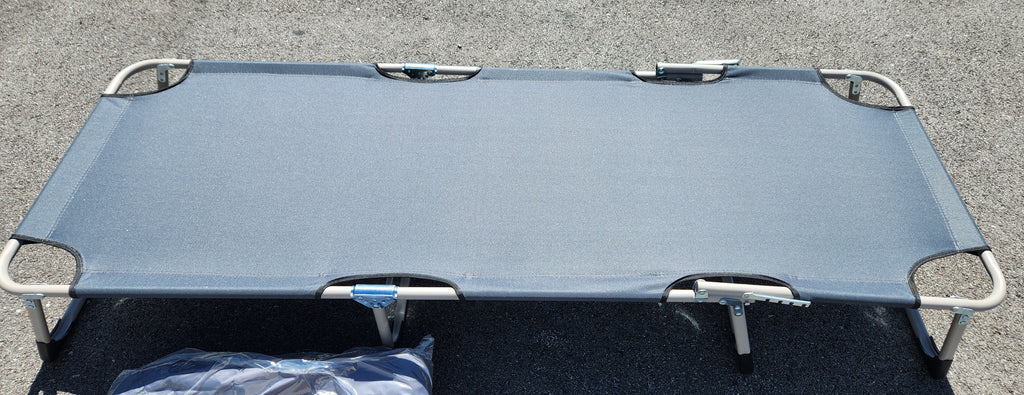 Portable Camping Cot Foldable Bed with Mattress Pad