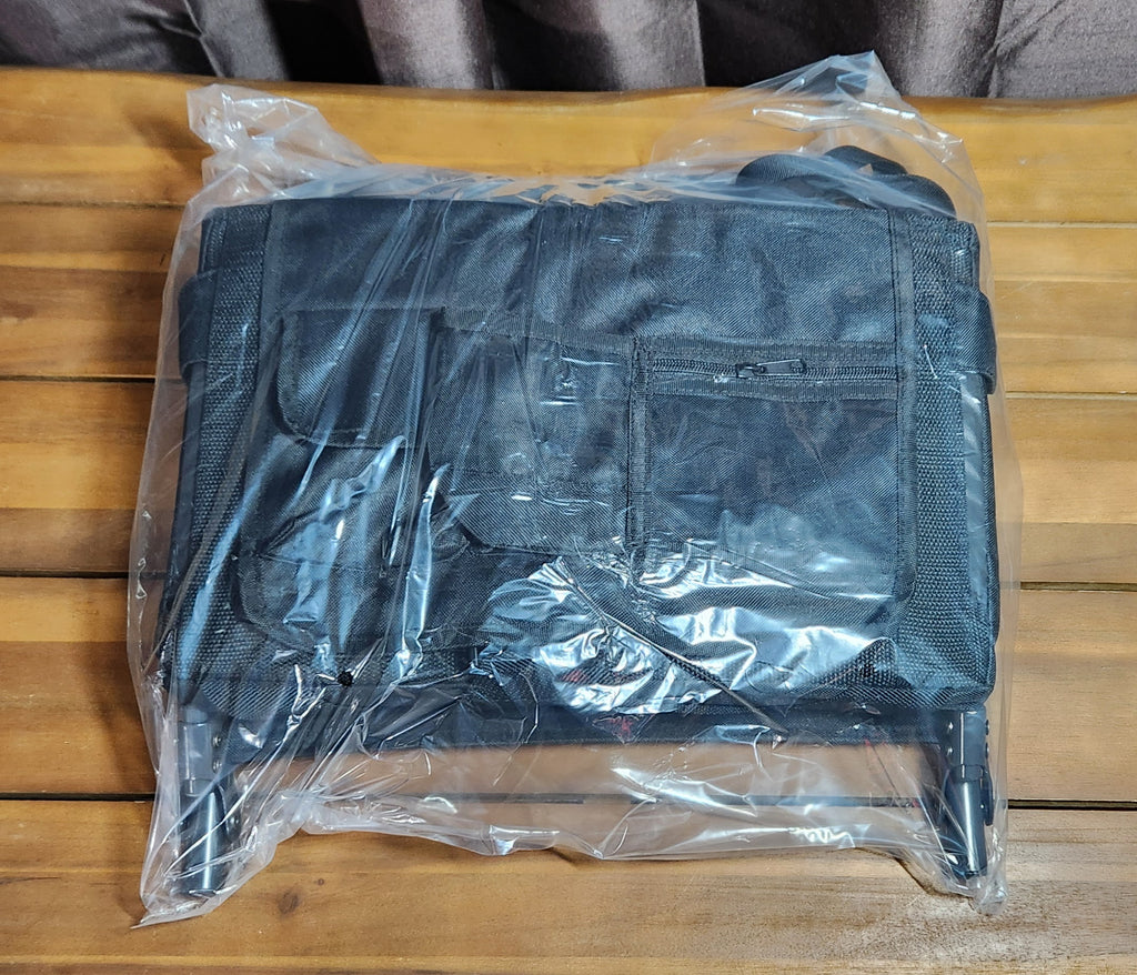 Outdoor BleacherBack Lumbar Stadium Chair With Padded Backrest- BLACK