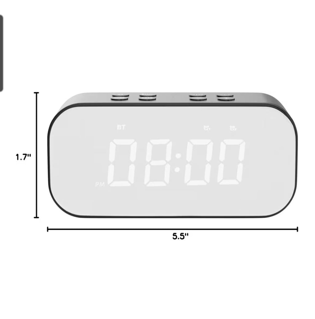 Alarm Clock with Bluetooth Speaker for Bedroom/Office