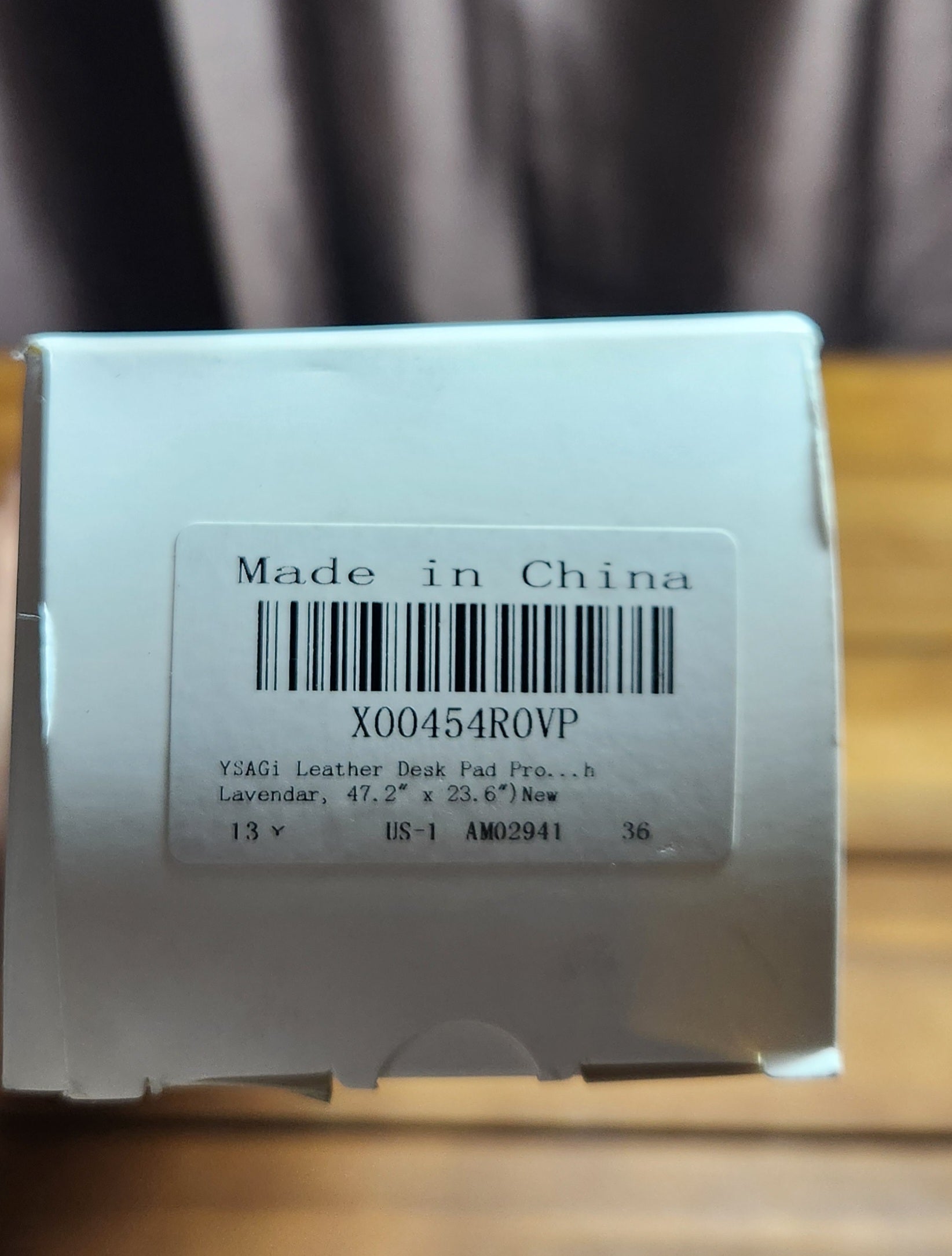 Leather Desk & Table Protector, Office Desk Mat, Large Mouse Pad- Waterproof Desk Grayish Lavender, 47.2" x 23.6"