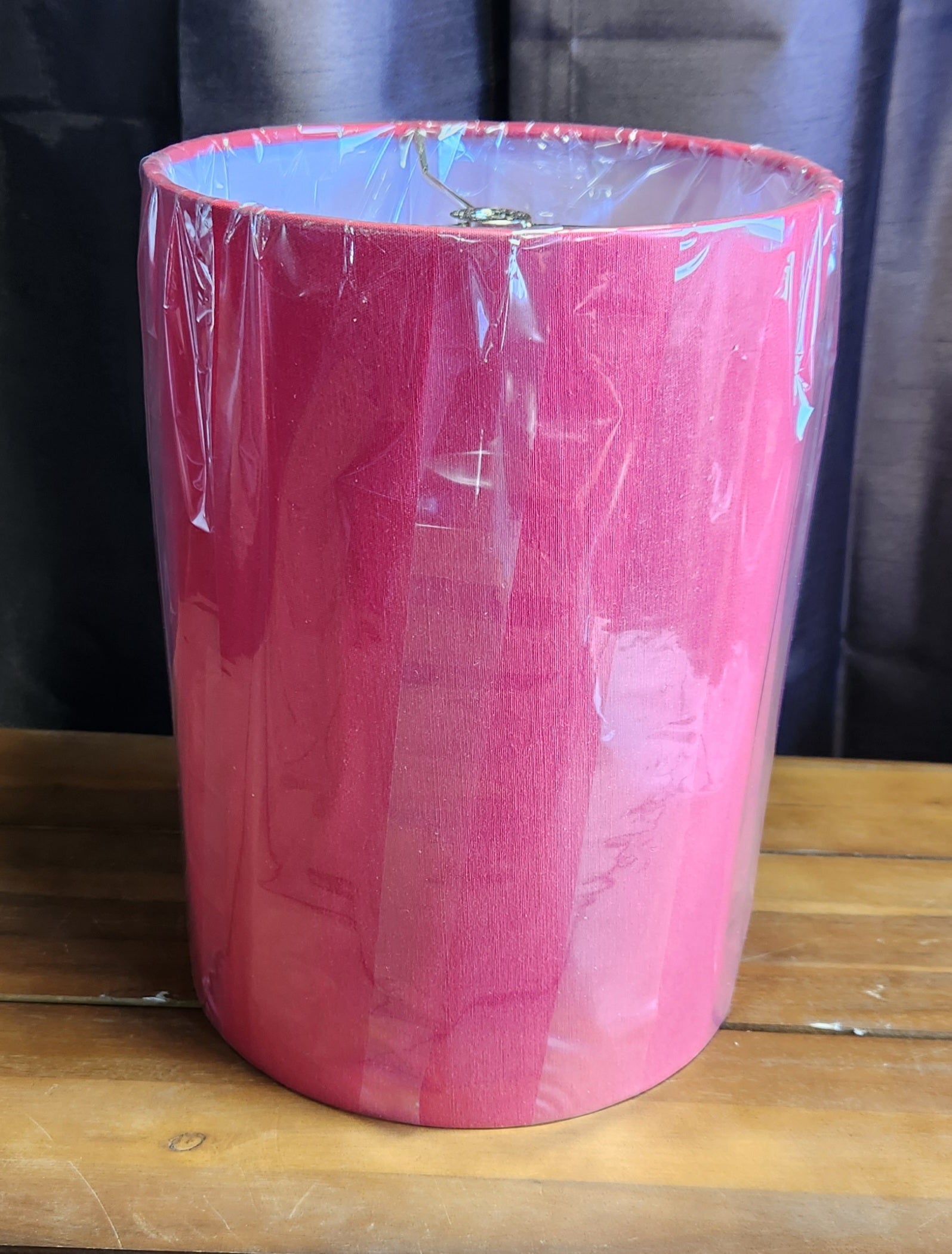 Lamp Shade Aspen Creative Drum (Cylinder) Shaped Spider Construction in Rich Red (8" x 8" x 11")