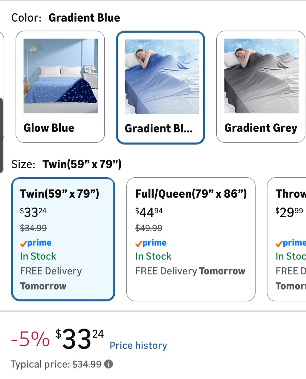 Cooling Blanket Twin, Arc-Chill Q-Max >0.5 for Hot Sleepers, Absorbs Heat to Keep Body Cool for Night Sweats