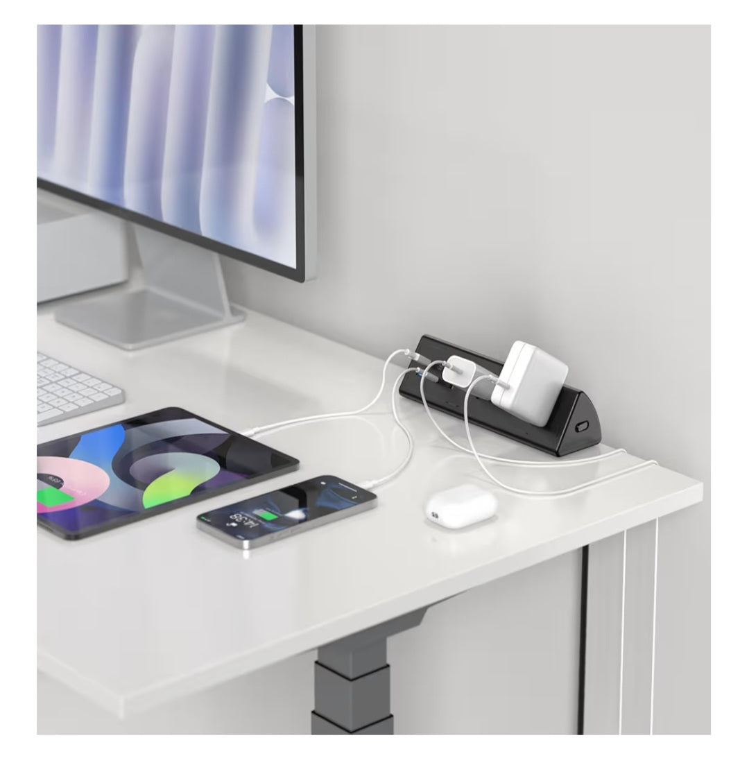 Desk Clamp Power Strip,20W Fast Charging Station,Surge Protector