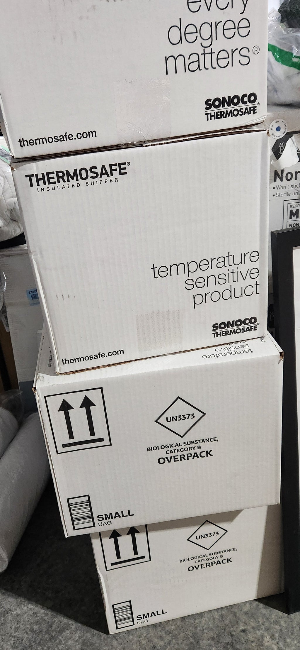 Lot of Thermosafe Insulated Styrofoam Shipping Boxes (11 ct)