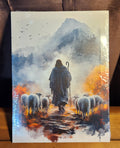 Jesus Shepherding Sheep Canvas Print Picture 12x16