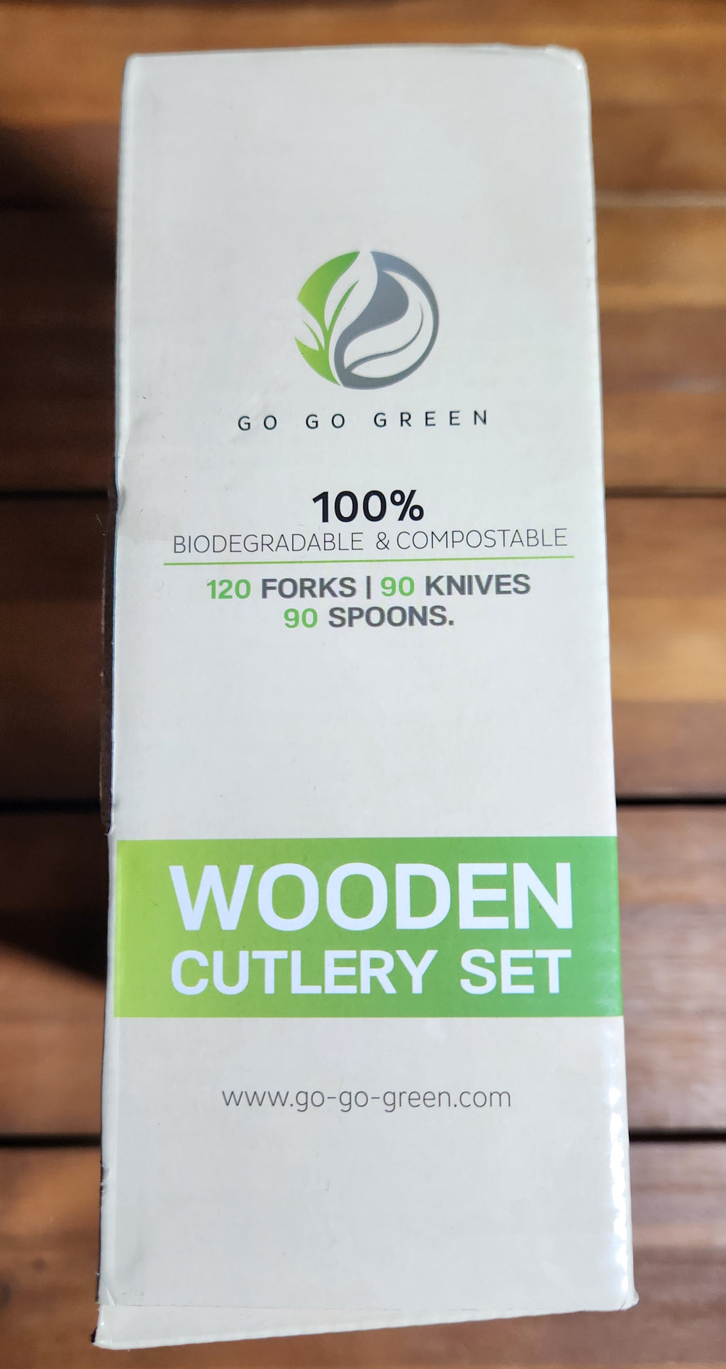 100% Compostable Cutlery Set - 300 Pieces Wooden Compostable Utensils